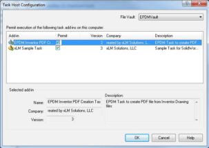 SolidWorks PDM Inventor to PDF Task Tool