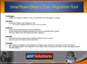 SmarTeam Object Class Migration Tool