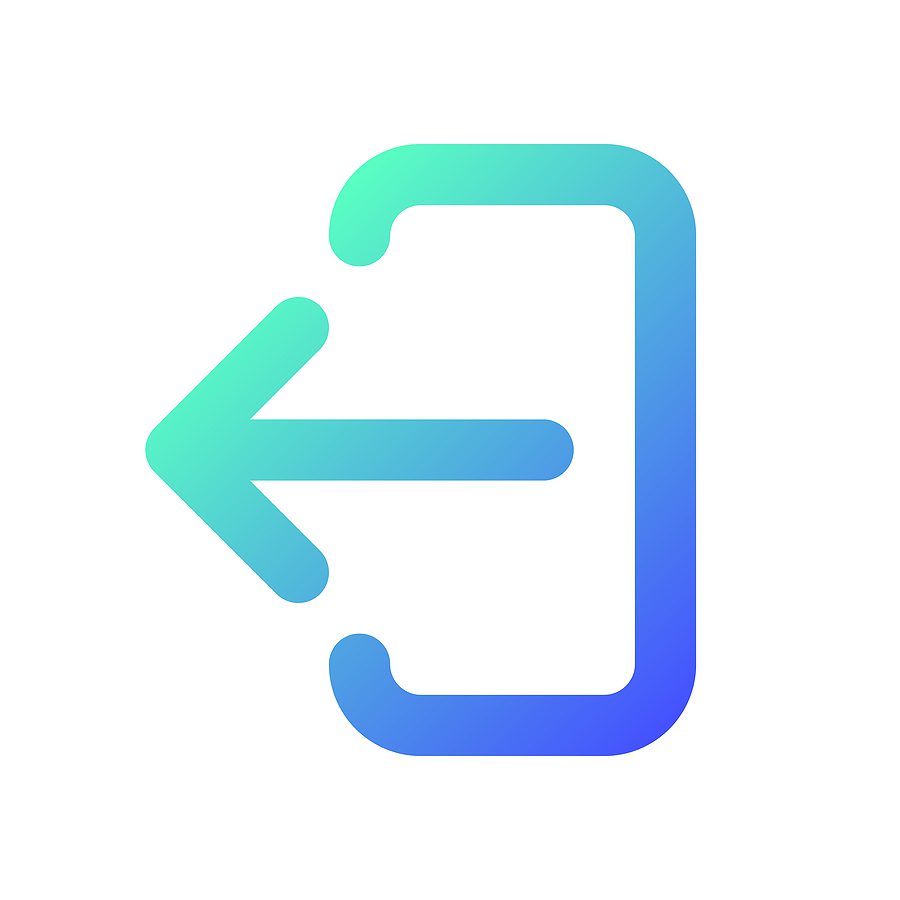 Export Data Pixel Perfect Gradient Linear Ui Icon. Importing Fil
